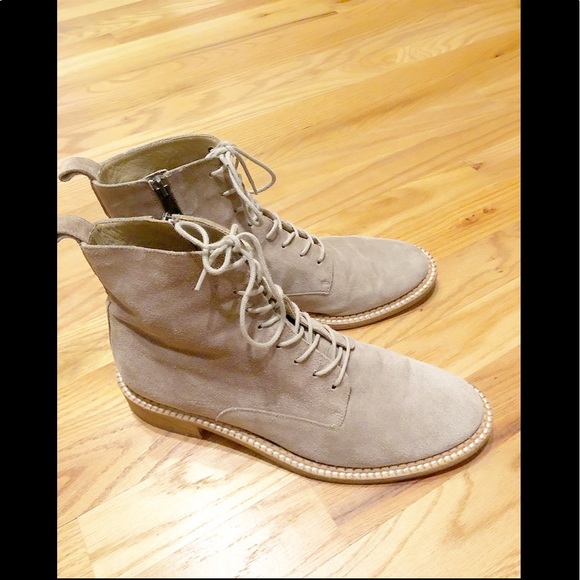 VINCE Cabria Leather Lace Up Boots - Picture 4 of 5